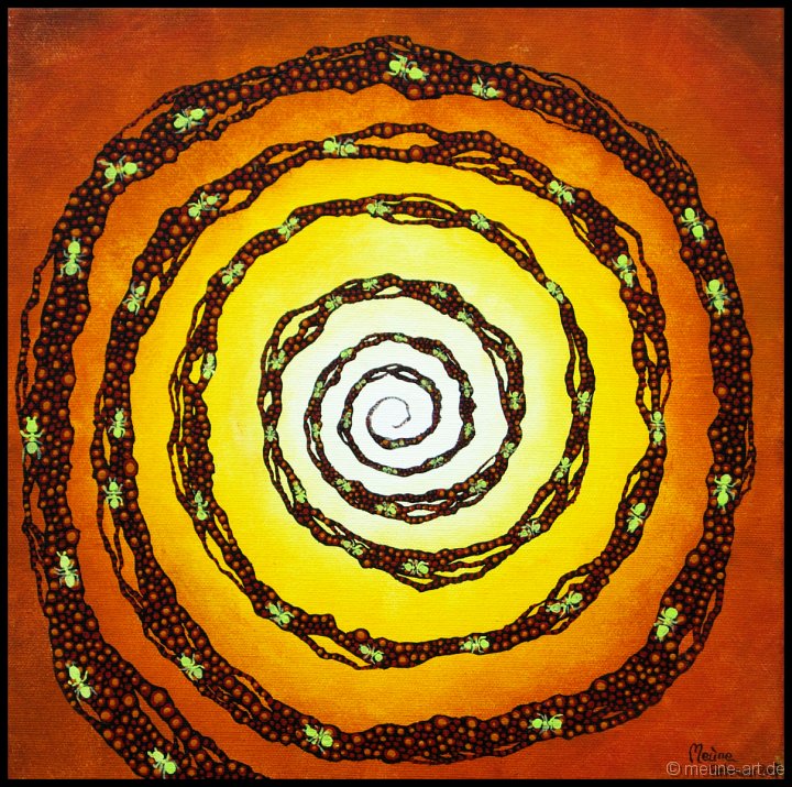 25 Der Weg der Ameisen 2 Acryl auf Leinwand;
30 x 30 cm
